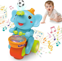 Electronic Walking Elephant Drummer with LED