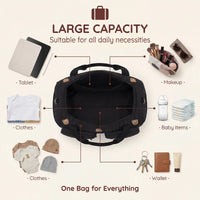 Portable Mommy Bag for Moms | Large Capacity Hospital Maternity Diaper Tote Shoulder Strap | Can Mama