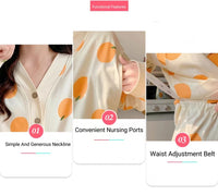 Maternity Nursing Pajamas Set for Moms | Soft Mama Homewear Breastfeeding Loungewear | Can Mama