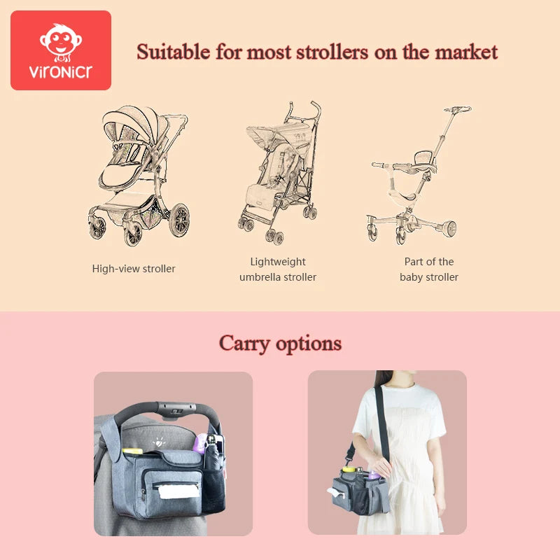 Baby Stroller Bag Organizer Diaper Travel Bag