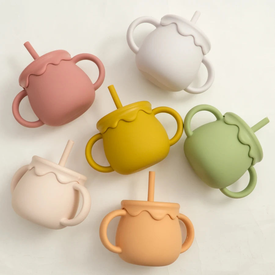 Baby Feeding Cups  Portable Sippy Cup & Snack Container
