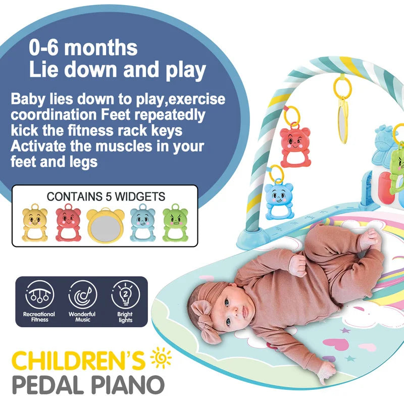Baby Fitness Stand Piano Play Gym mat