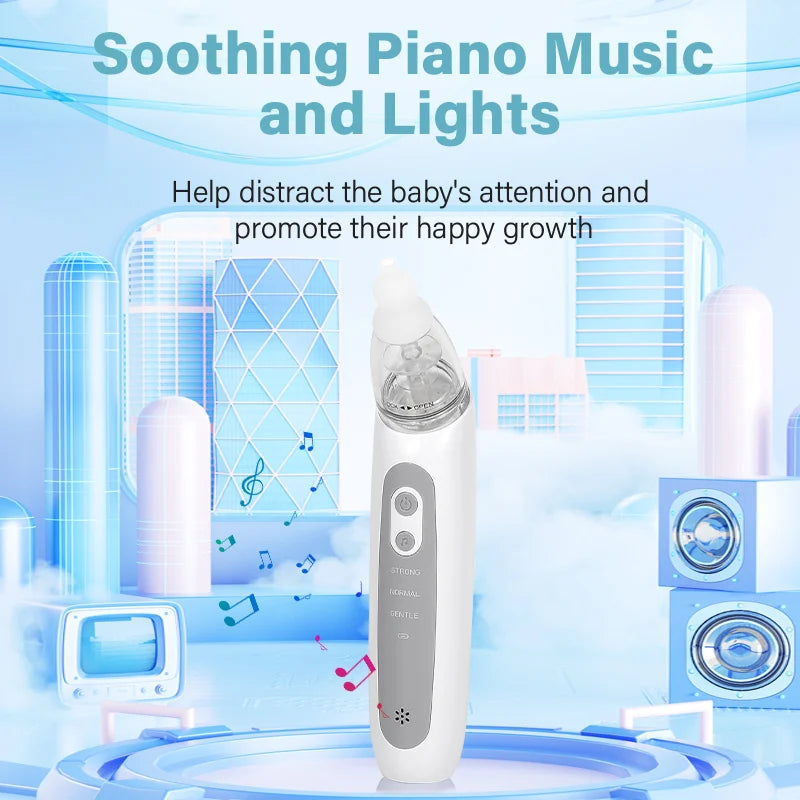 Baby Electric Nasal Aspirator | USB Rechargeable 3-Speed Newborn Nose Cleaner | Can Mama