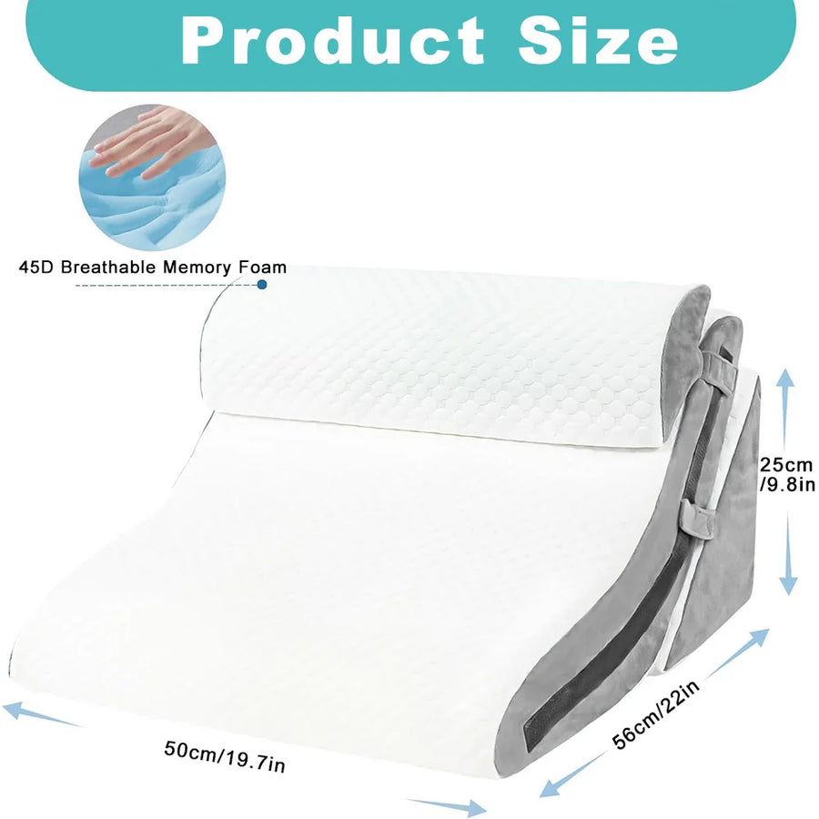 3-in-1 Memory Foam Wedge Pillow Set