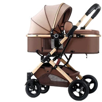 Newborn Baby Stroller with Two-Way Reclining High Landscape Foldable Pushchair | Can Mama