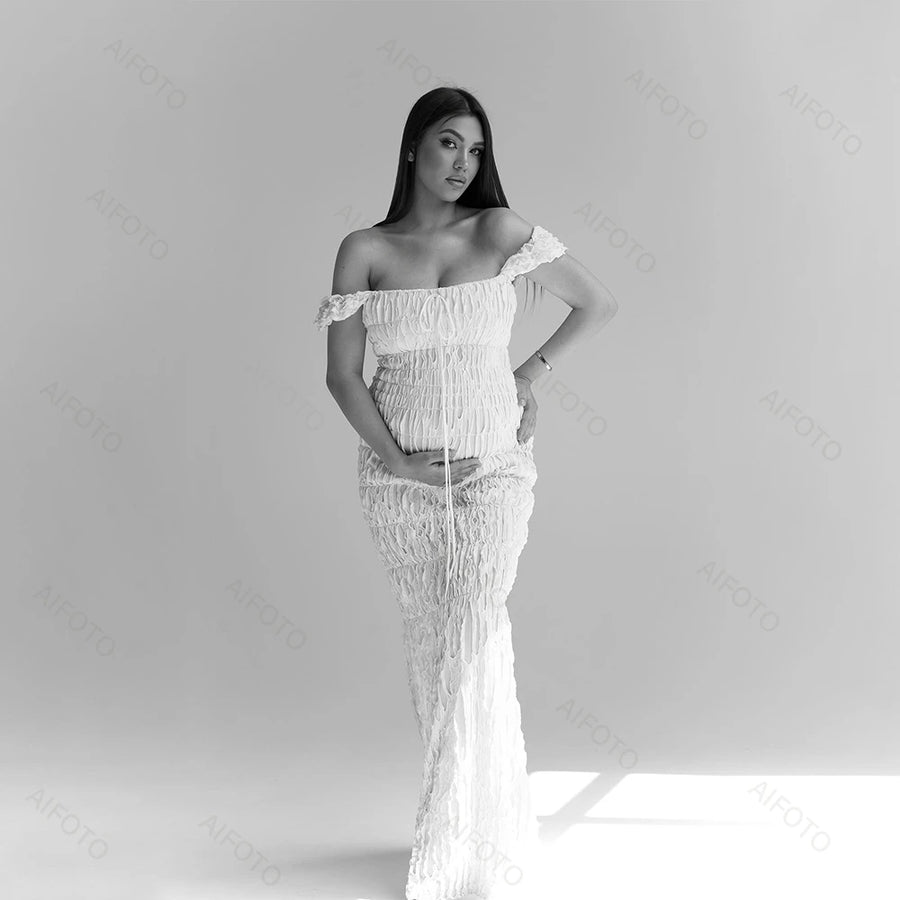Studio Maternity Photography Gown for Moms | Professional Mama Pregnancy Photoshoot Dress | Can Mama