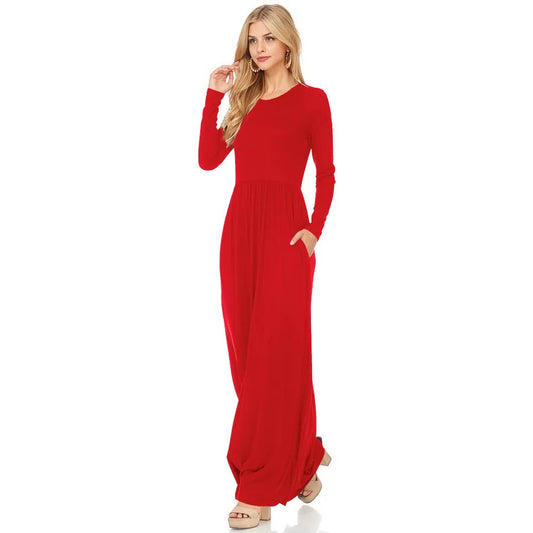 Casual Solid Maxi Dress for Moms | Summer Lightweight Mama Everyday Long Dress | Can Mama