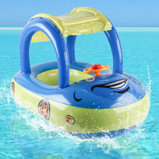 Car Shape Toddler Pool Float | Kids Swim Ring Beach Toy for Ages 4-6 Years | CanMama