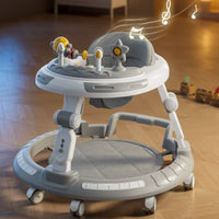 Foldable Baby Walker 6-30 Months | Multi-Function Walking Aid Cart with Music Disc | Can Mama