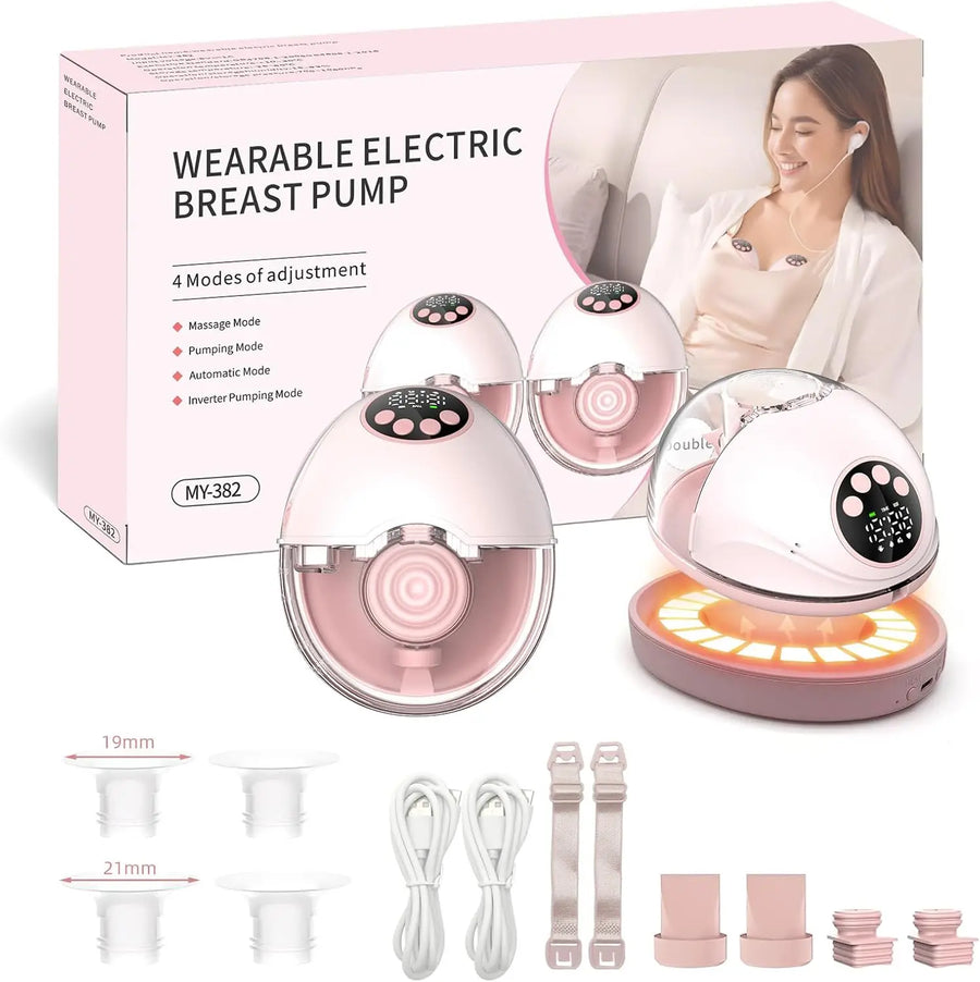 Wearable Electric Breast Pump | Hands-Free BPA-Free UV Sterilize & Heated Base | Can Mama
