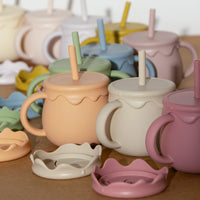 Baby Feeding Cups  Portable Sippy Cup & Snack Container