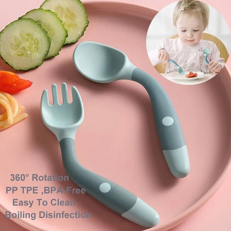 Baby Self Feeding Spoon Set 2Pcs