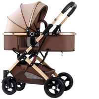 Newborn Baby Stroller with Two-Way Reclining High Landscape Foldable Pushchair | Can Mama