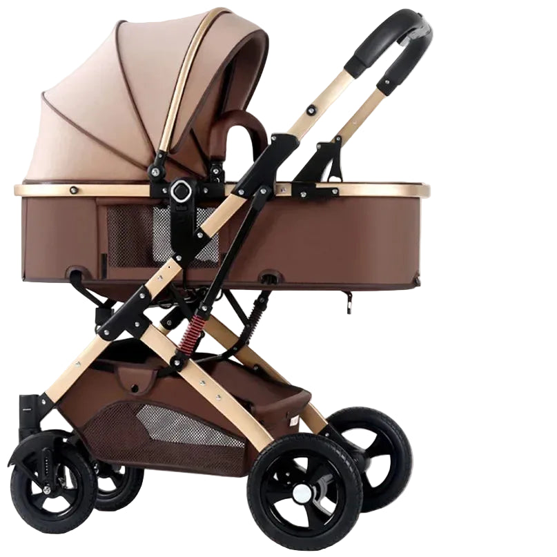 Newborn Baby Stroller with Two-Way Reclining High Landscape Foldable Pushchair | Can Mama