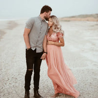 Sexy Maternity Photography Dress for Moms | Elegant Mama Pregnancy Photoshoot Props Gown | Can Mama