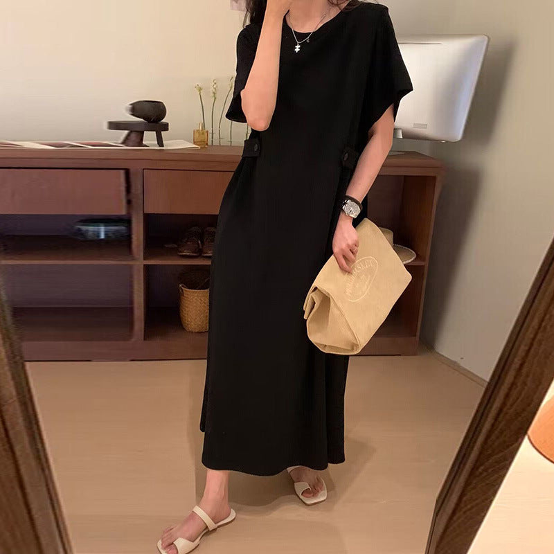 Organic Cotton Maternity Casual Dress Plus Size by Can Mama – Breathable Loose Fit Pregnancy Wear