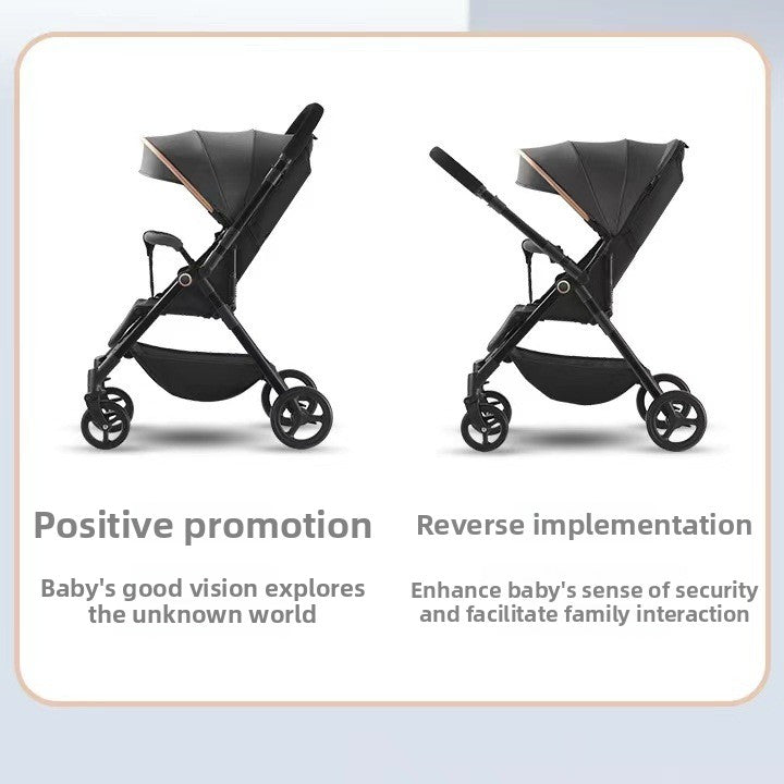Lightweight Foldable Two-Way Baby Stroller