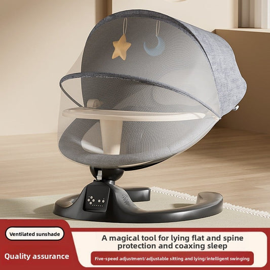 Baby Electric Rocking Chair | Newborn Soothing Comfort Swing | Auto-Rock with Music & Vibration | Can Mama
