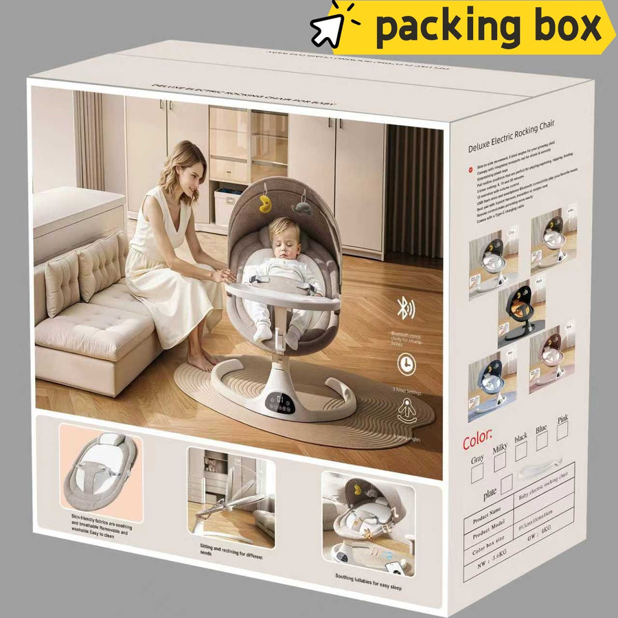 App-Controlled Baby Electric Rocking Chair with Vibration & Reclining Seat | Can Mama