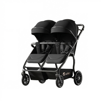 Twin Baby Stroller | High-View Double Stroller Sit or Lie Lightweight Foldable | Can Mama
