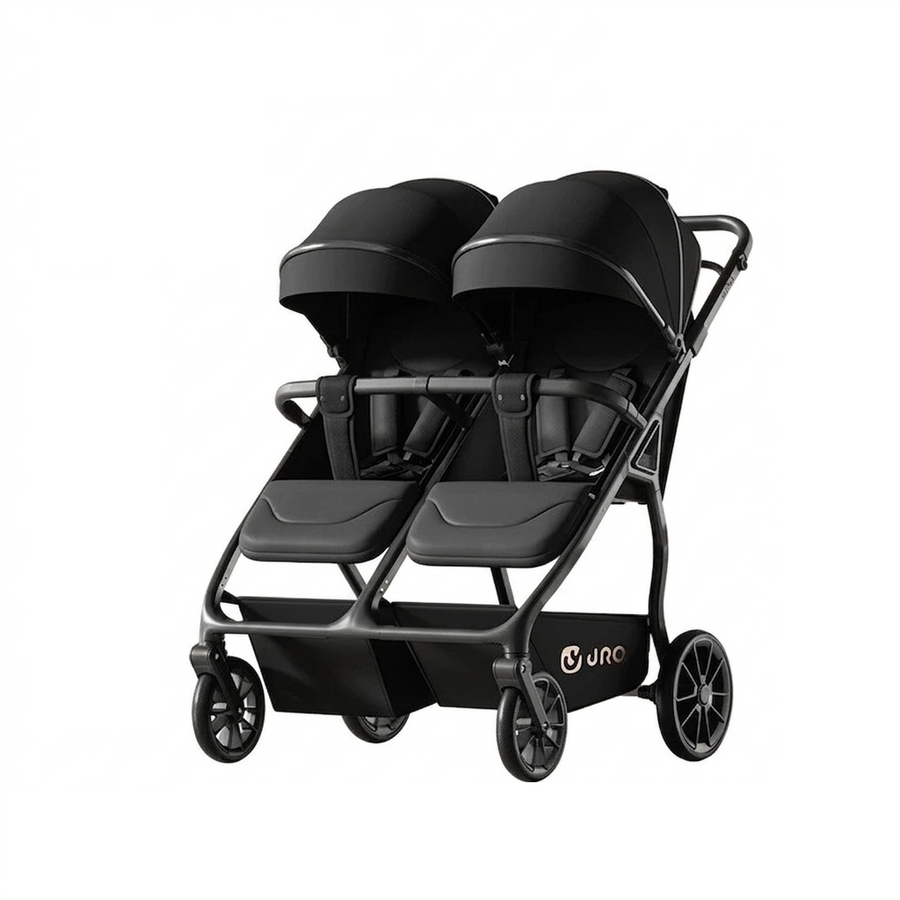 Twin Baby Stroller | High-View Double Stroller Sit or Lie Lightweight Foldable | Can Mama