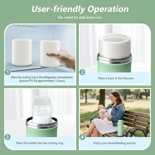 Portable Breast Milk Cooler Bottle | Insulated Storage for Expressed Milk | On-the-Go Freshness | Can Mama