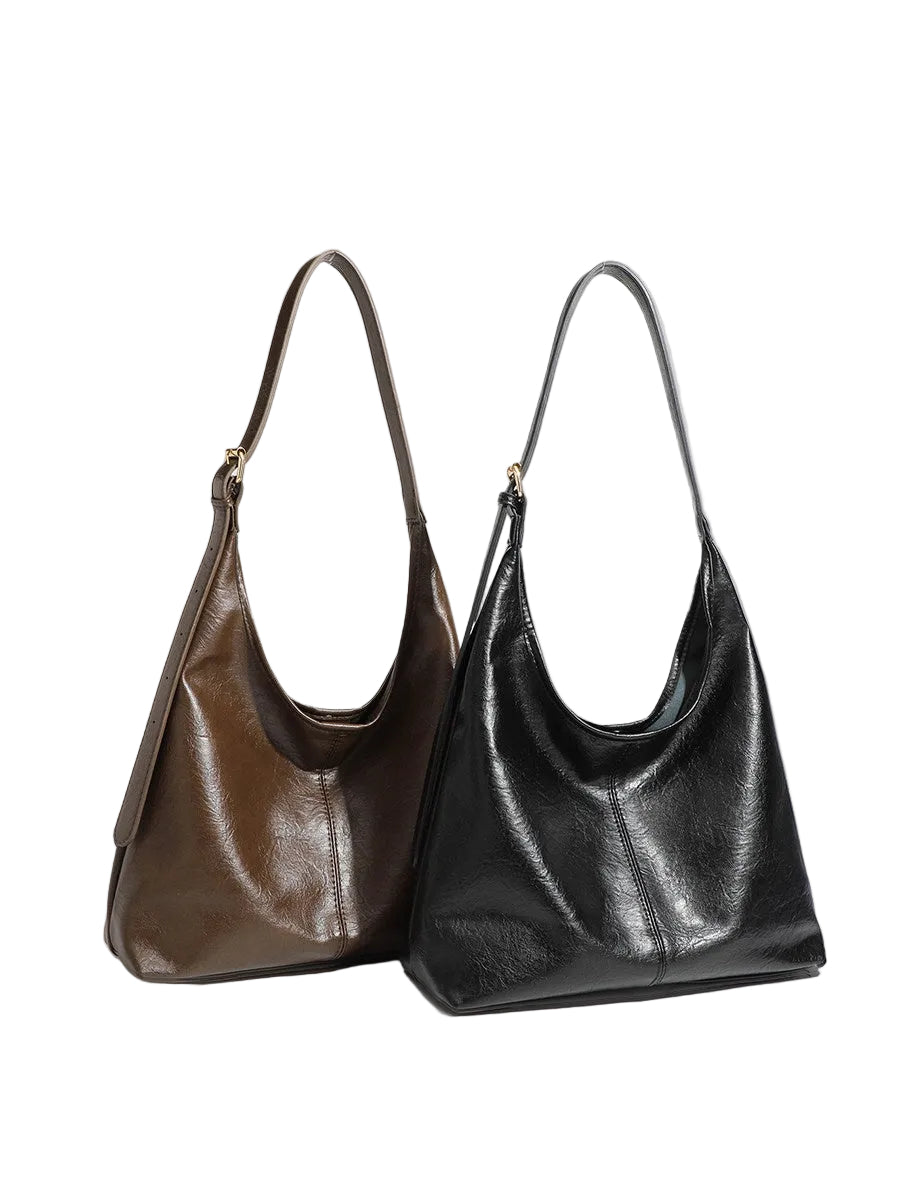 Soft Leather Retro Tote Bag Shoulder Handbag