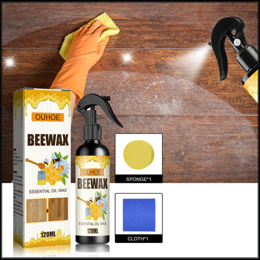 Beeswax Wood Floor Polish and Scratch Care Spray by Can Mama – Restore, Protect & Shine