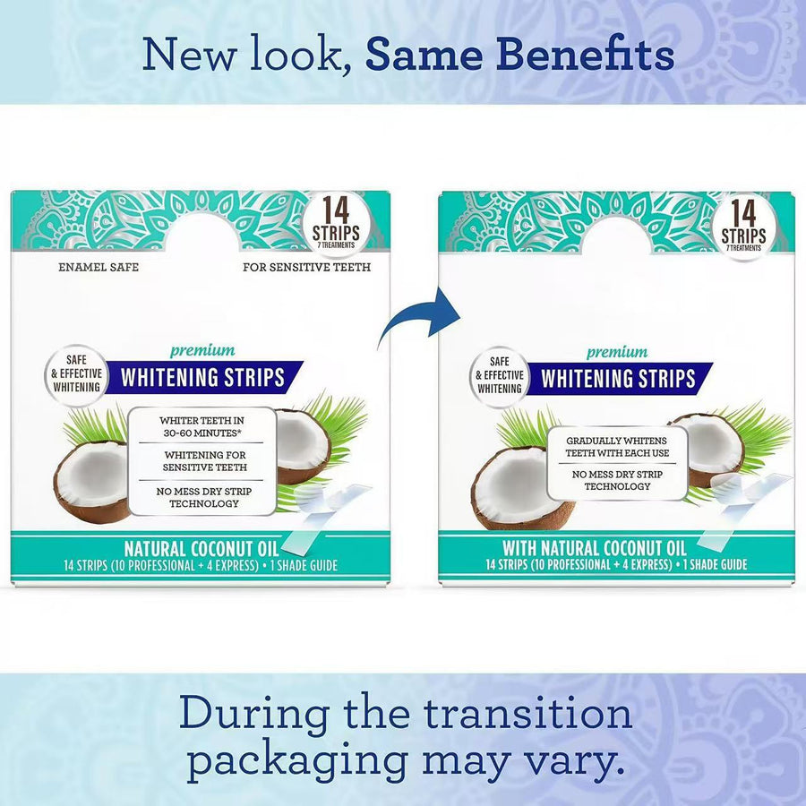 Coconut Oil Teeth Whitening Strips by Can Mama – Remove Stains & Whiten at Home