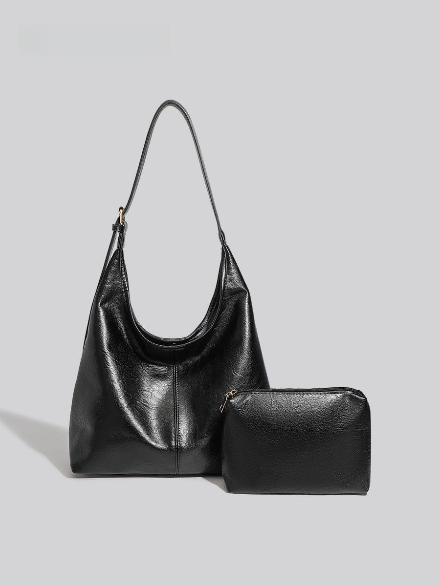 Soft Leather Retro Tote Bag Shoulder Handbag